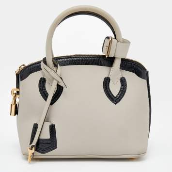 Pre Owned Louis Vuitton Gris Cuir Obsession Lockit BB Bag