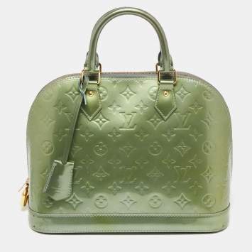 Pre Owned Louis Vuitton Givre Monogram Vernis Leather Alma PM Bag