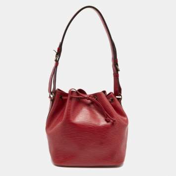 Pre Owned Louis Vuitton Red Epi Leather Petit Noe Bag