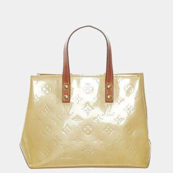 Pre Owned Louis Vuitton Brown/Beige Vernis Reade PM