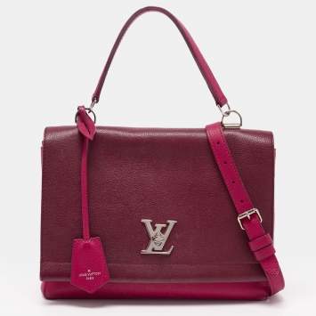 Pre Owned Louis Vuitton Fuchsia/Flamme Leather Lockme II Bag