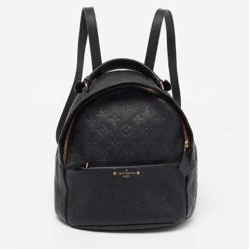 Pre Owned Louis Vuitton Black Monogram Empreinte Leather Sorbonne Backpack