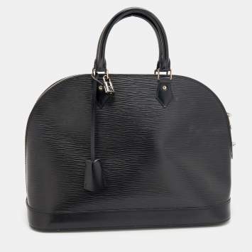 Pre Owned Louis Vuitton Black Epi Leather Alma MM Bag