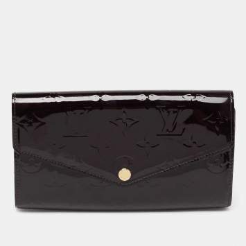 Pre Owned Louis Vuitton Amarante Monogram Vernis Jeanne Wallet