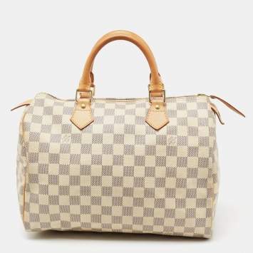 Pre Owned Louis Vuitton Damier Azur Canvas Speedy 30 Bag