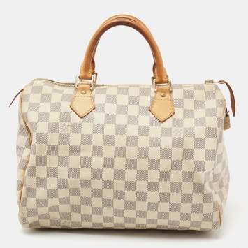 Pre Owned Louis Vuitton Damier Azur Canvas Speedy 30 Bag