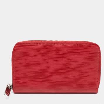 Pre Owned Louis Vuitton Carmine Epi Leather Zippy Compact NM Wallet