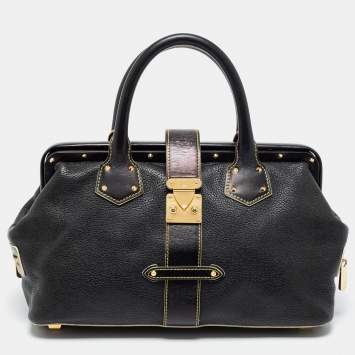 Pre Owned Louis Vuitton Black Suhali Leather L'Ingenieux PM Bag