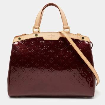 Pre Owned Louis Vuitton Rouge Fauviste Monogram Vernis Brea GM Bag