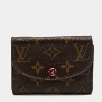 Pre Owned Louis Vuitton Aurore Monogram Canvas And Leather Rosalie Coin Purse