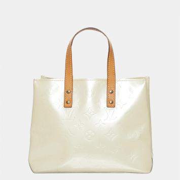 Pre Owned Louis Vuitton Brown/White Vernis Reade PM