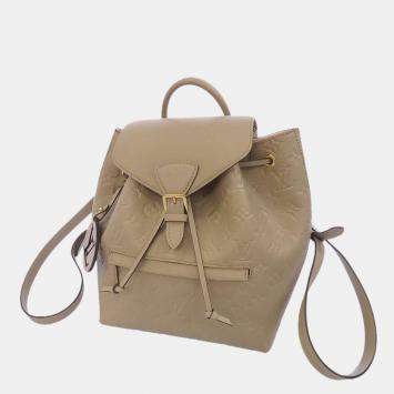 Pre Owned Louis Vuitton Beige Monogram Empreinte Leather Montsouris PM Backpack 