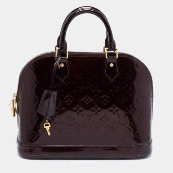 Pre Owned Louis Vuitton Amarante Monogram Vernis Leather Alma PM Bag
