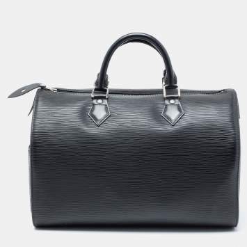 Pre Owned Louis Vuitton Black Epi Leather Speedy 30 Bag