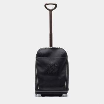 Pre Owned Louis Vuitton Black/Brown Damier Canvas And Leather Vintage Geant Conquerant 55 Roller Luggage