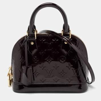 Pre Owned Louis Vuitton Amarante Monogram Vernis Alma BB Bag