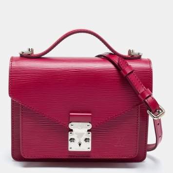 Pre Owned Louis Vuitton Fuchsia Epi Leather Monceau BB Bag