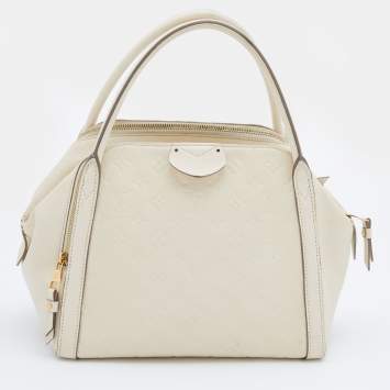 Pre Owned Louis Vuitton Neige Monogram Empreinte Leather Marais MM Bag