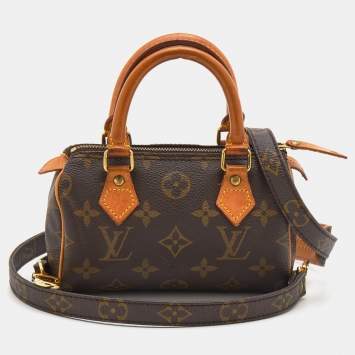 Pre Owned Louis Vuitton Monogram Canvas Speedy Nano Bag