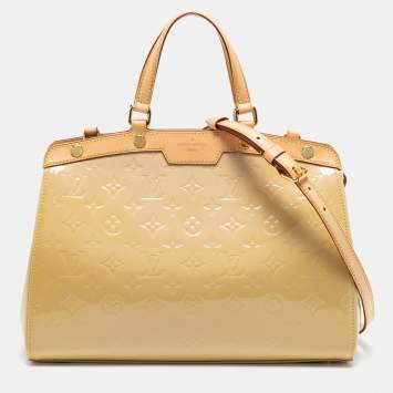 Pre Owned Louis Vuitton Dune Monogram Vernis Brea MM Bag