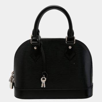 Pre Owned Louis Vuitton Black Epi Leather Alma BB Satchel Bag 
