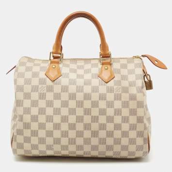 Pre Owned Louis Vuitton Damier Azur Canvas Speedy 30 Bag