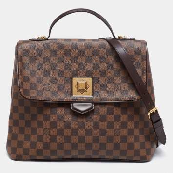 Pre Owned Louis Vuitton Damier Ebene Canvas Bergamo GM Bag