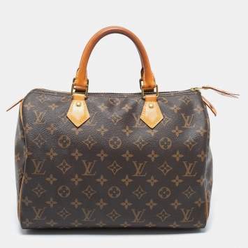 Pre Owned Louis Vuitton Brown Monogram Canvas Speedy 30 Bag