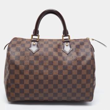 Pre Owned Louis Vuitton Damier Ebene Canvas Speedy 30 Bag