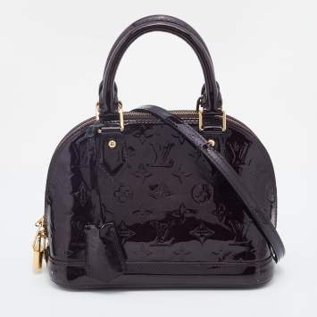 Pre Owned Louis Vuitton Amarante Monogram Vernis Alma BB Bag
