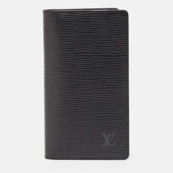 Pre Owned Louis Vuitton Black Epi Leather Bifold Long Wallet