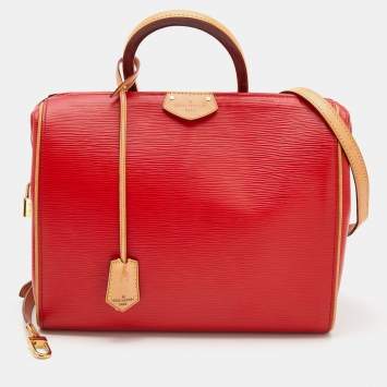 Pre Owned Louis Vuitton Coquelicot Epi Leather Doc PM Bag