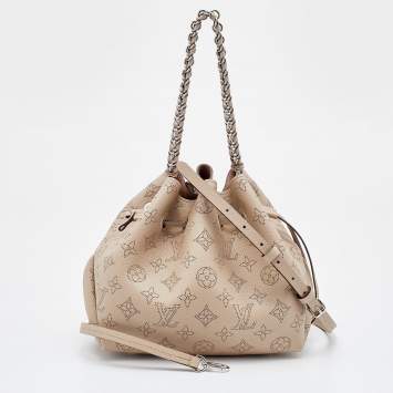 Pre Owned Louis Vuitton Galet Monogram Mahina Leather Bella Bucket Bag
