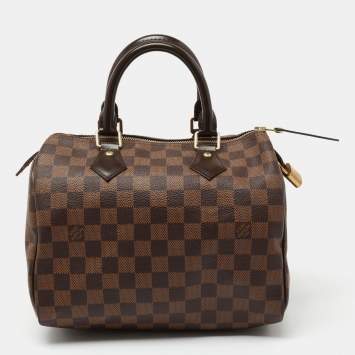 Pre Owned Louis Vuitton Damier Ebene Canvas Speedy 25 Bag