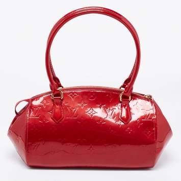 Pre Owned Louis Vuitton Pomme D’Amour Monogram Vernis Sherwood PM Bag