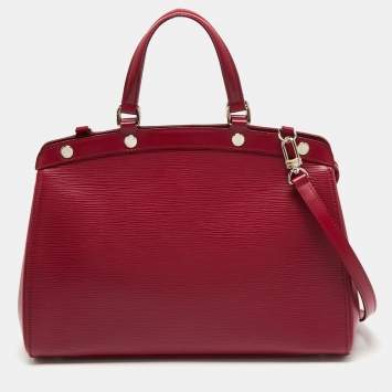 Pre Owned Louis Vuitton Fuchsia Epi Leather Brea MM Bag