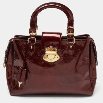 Pre Owned Louis Vuitton Rouge Fauviste Monogram Vernis Melrose Avenue Bag
