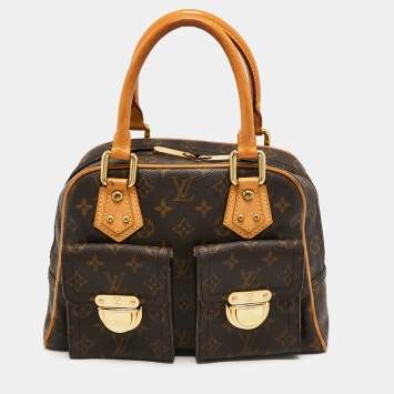 Pre Owned Louis Vuitton Monogram Canvas and Leather Manhattan PM Bag