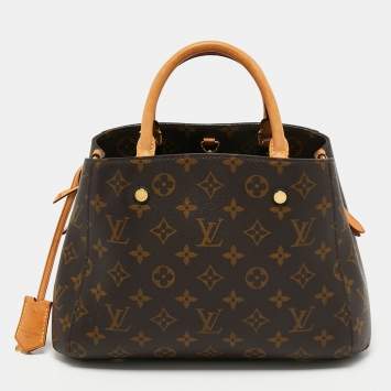 Pre Owned Louis Vuitton Monogram Canvas and Leather Montaigne BB Bag