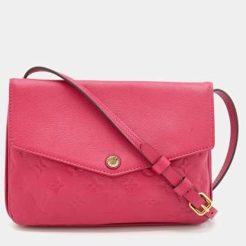 Pre Owned Louis Vuitton Cherry Monogram Empreinte Leather Twinset Bag