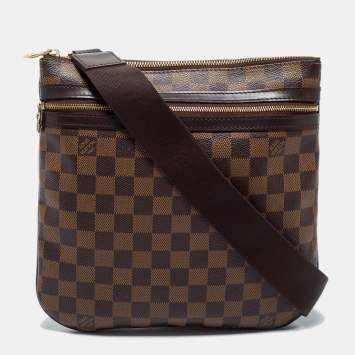 Pre Owned Louis Vuitton Damier Ebene Canvas Pochette Bosphore Bag