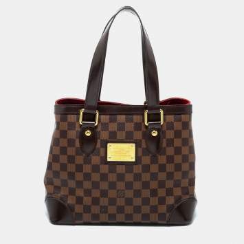 Pre Owned Louis Vuitton Damier Ebene Canvas and Leather Hampstead PM Bag