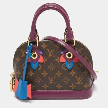 Pre Owned Louis Vuitton Magenta Monogram Canvas and Leather Totem Alma BB Bag