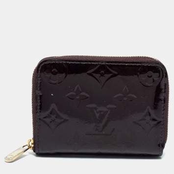 Pre Owned Louis Vuitton Amarante Monogram Vernis Zippy Coin Purse