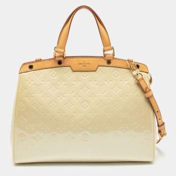 Pre Owned Louis Vuitton Corail Monogram Vernis Brea GM Bag