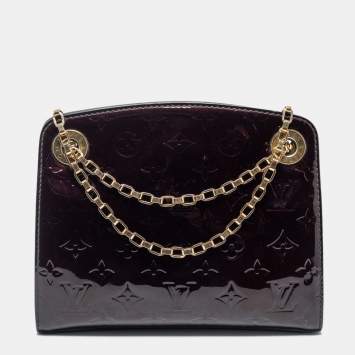 Pre Owned Louis Vuitton Amarante Monogram Vernis Virginia PM Bag