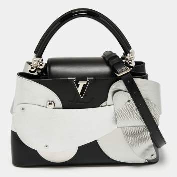 Pre Owned Louis Vuitton Black/Silver Leather Limited Edition 054/200 Liu Wei Artycapucines PM Bag