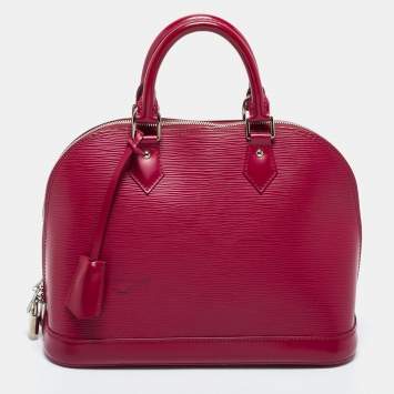 Pre Owned Louis Vuitton Fuchsia Epi Leather Alma PM Bag
