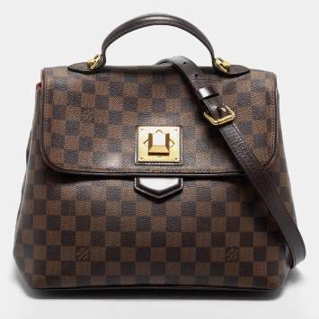 Pre Owned Louis Vuitton Damier Ebene Bergamo MM Bag
