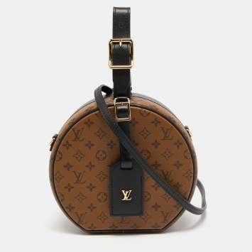 Pre Owned Louis Vuitton Monogram Reverse Canvas Petite Boite Chapeau Bag